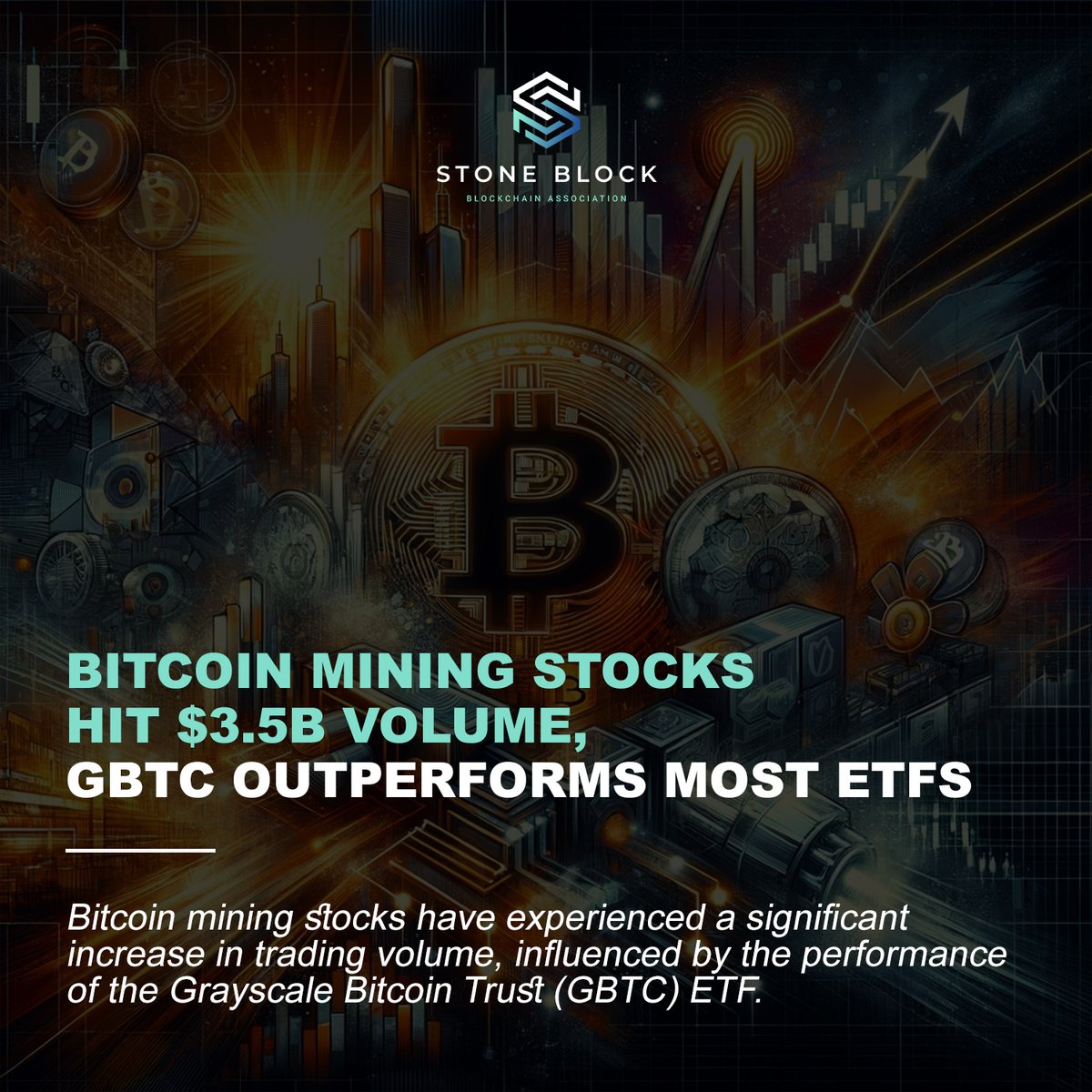 stoneblock_hr's tweet image. Bitcoin mining stocks have experienced a significant increase in trading volume, influenced by the performance of the Grayscale Bitcoin Trust (GBTC) ETF.

Learn more here: stoneblock.hr/bitcoin-mining…

#Bitcoing #Mining #cryptocurrencymining