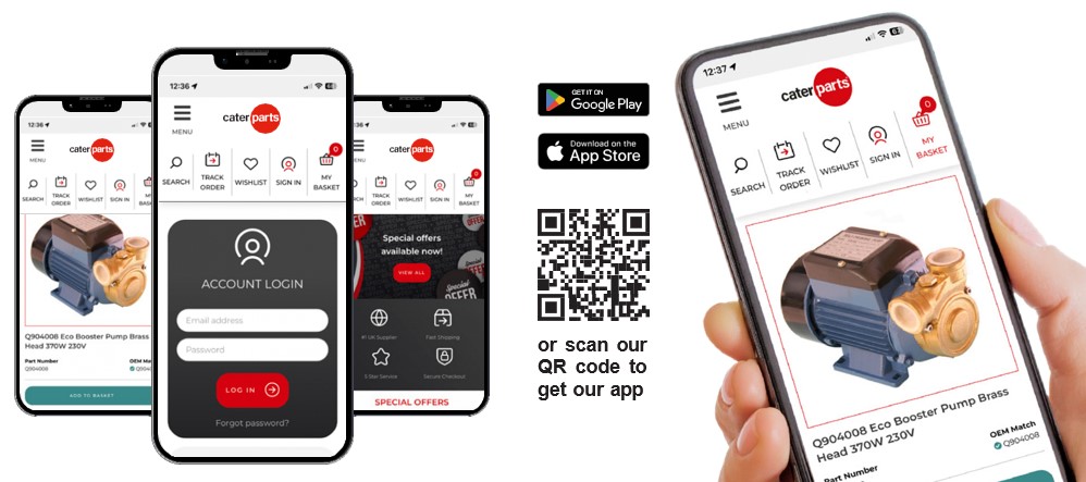 Have you downloaded our new App yet? 📱
Download today through Google Play or the App Store and enjoy FREE next day delivery for the month of January!
#Catering #spareparts #free #delivery #App
