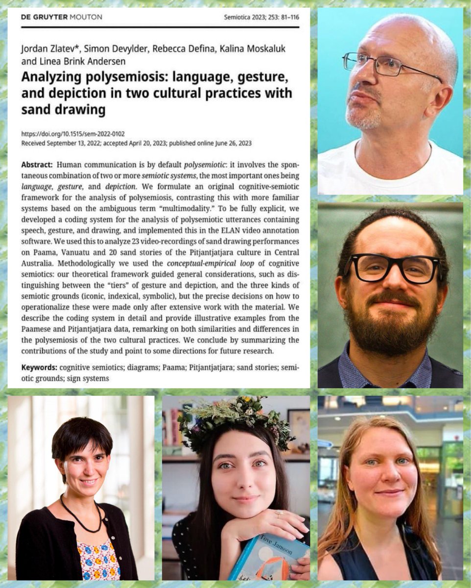 The Editors-in-Chief have awarded the 2023 Mouton D'Or Prize to the Authors of "Analyzing polysemiosis: language, gesture, and depiction in two cultural practices with sand drawing". Open access: degruyter.com/document/doi/1…