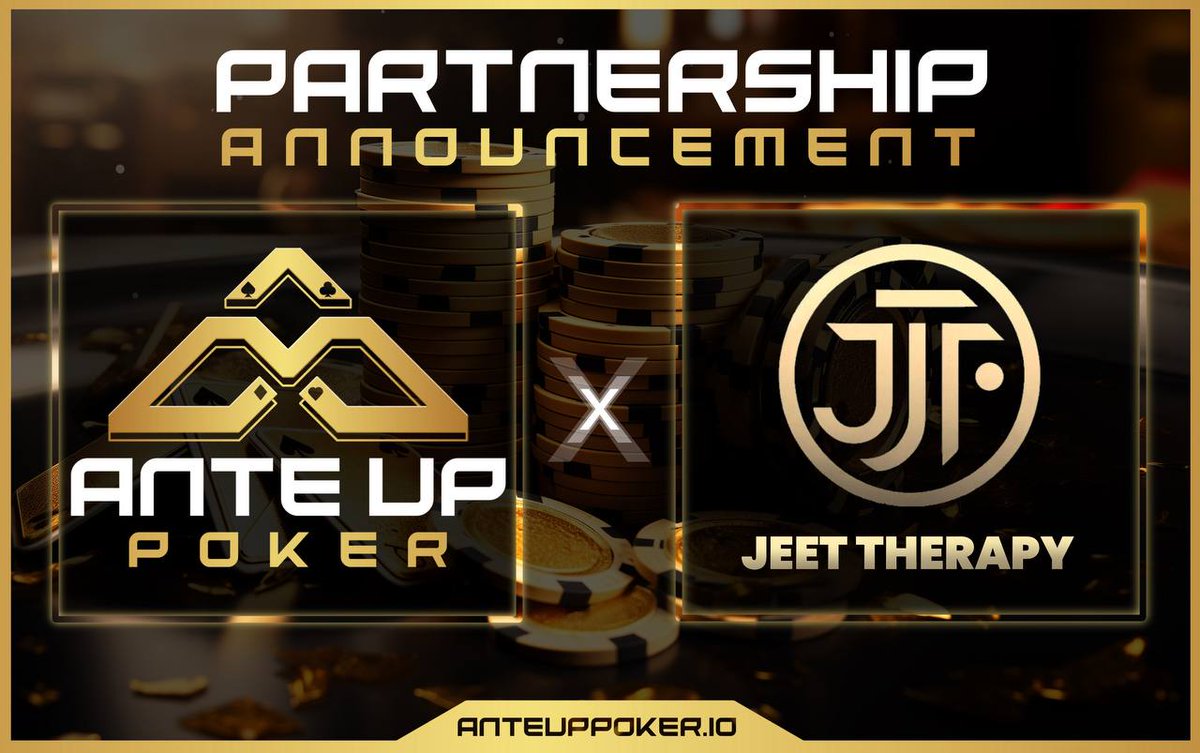 AnteUpERC's tweet photo. 📣 Ante UPdate! Excited to announce our partnership with @JeetTherapy! They're revolutionizing the crypto trading world with their educational ecosystem and advanced trading tools. Enhancing performance and knowledge for traders everywhere. #AnteUpCrypto #ETH  #GambleFi https://t.co/RK9SpHget1