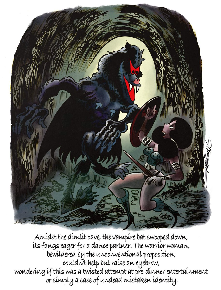 #cartoon #gag #spotgag #funny #fantasy #comics #chrisfacconeart #art #cartoonist #savageconquest