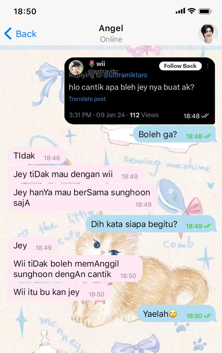 ultrramlktaro's tweet photo. #angeltalk wii jangan panggil dia cantik, kamu bukan jey-nya https://t.co/lVDRMQEySs