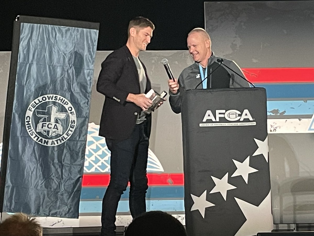 Congratulations to Coach @17NickHill of @SIU_Football for receiving the Grant Taeff FCA Coach of the Year Award yesterday at the AFCA Convention in Nashville, TN. We are proud of you, Coach.