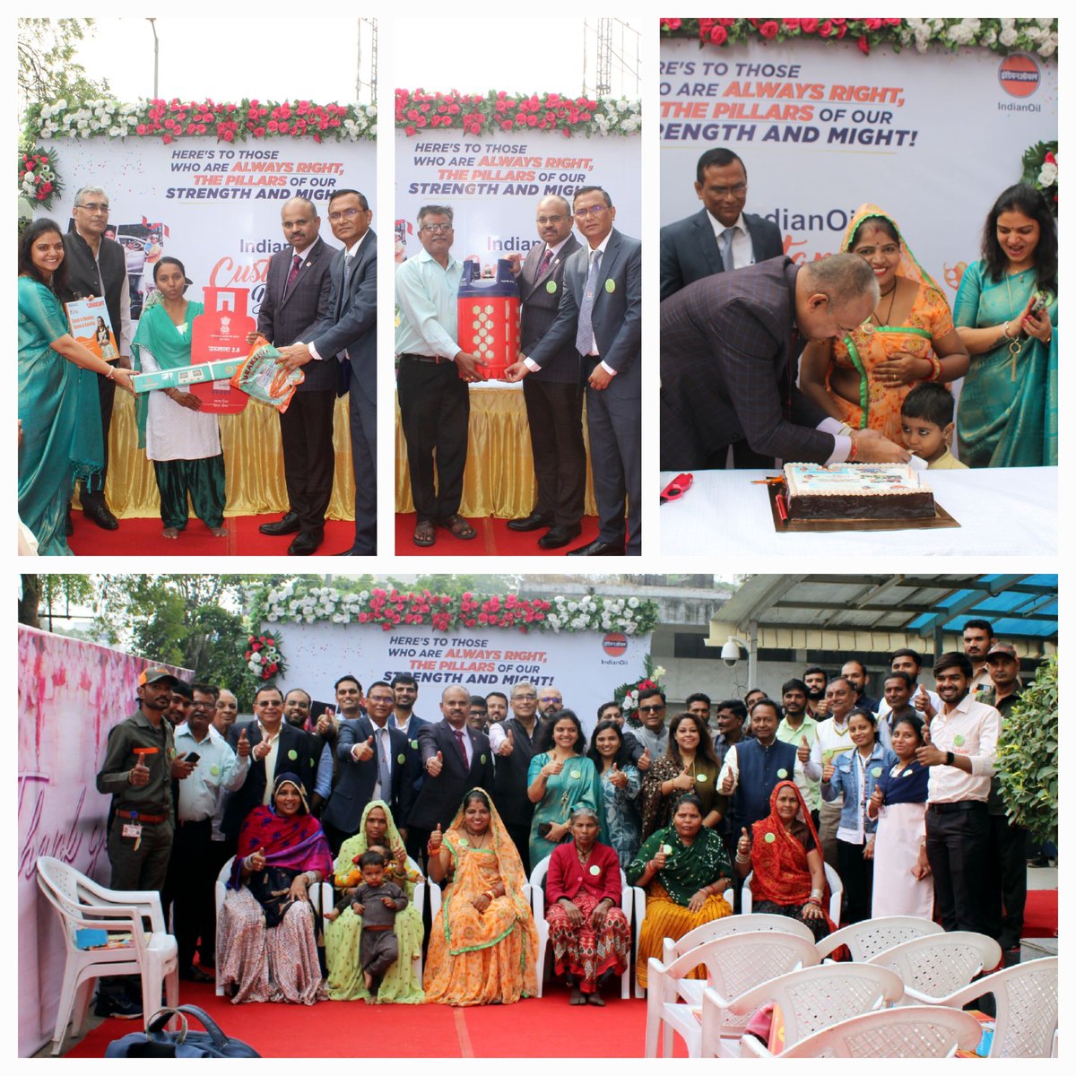 LPG,Gujarat SO celebrated Customer Day in a grand event at Ahmedabad on the eve of Vibrant Gujarat Summit.ED&amp;SH Mr.M.Annadurai handed over Ujjwala and Composite connections &amp; felicitated NDNE customers with NFR items.#IndianOilCustomerDay <a href="/ChairmanIOCL/">ChairmanIOC</a> <a href="/DirMktg_iocl/">Director (Marketing), IndianOil</a> <a href="/MANNADURAI7/">M ANNADURAI</a>