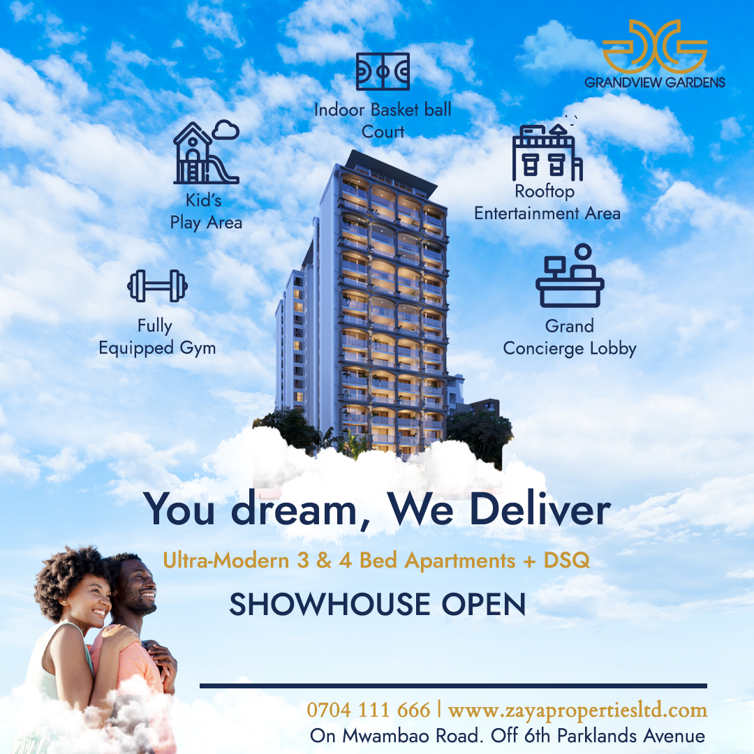 ZayaProperties's tweet photo. #ShowhouseOpen @GrandviewGardens 3 &amp; 4 BED + DSQ Apartments.✨🏢 Come explore architectural craftsmanship and quality finishes like never seen before in Parklands, Nairobi.

Find us on Mwambao Road, off 6th Parklands Avenue.

For more details, Call 0704 111 666
#zayaproperties https://t.co/16ULmkVNfa