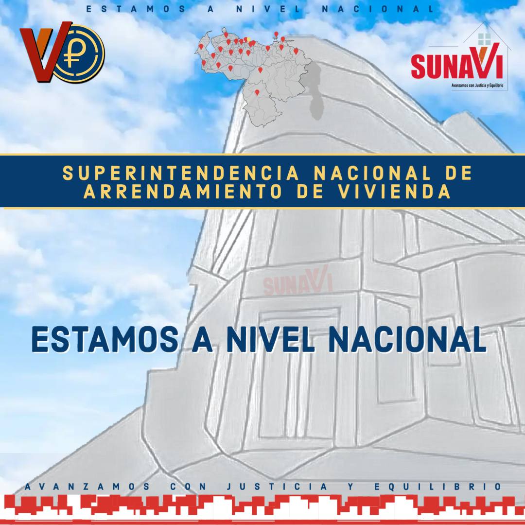 sunavi_oficial's tweet photo. La Superintendencia Nacional de Arrendamiento de Vivienda (#SUNAVI) se encuentra a Nivel Nacional. #regiones
@NicolasMaduro
@IMVillarroel1 https://t.co/OkXYV0Ujmx