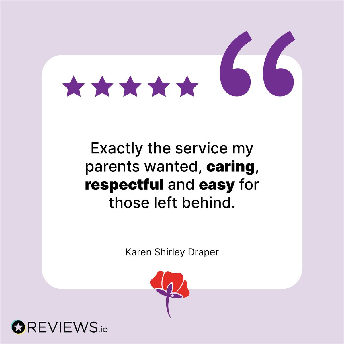 We'd like to thank you Karen for taking the time to share your experience of our care. It has been a privilege to look after you ❤ #PureCremationReview