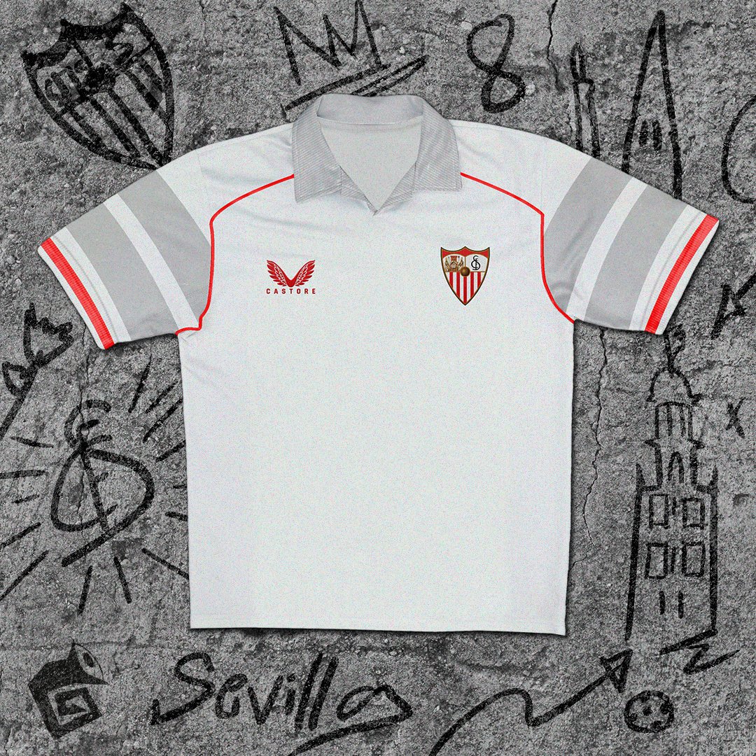 mgsdesignerfc's tweet photo. ¿Qué pasaría si las camisetas de fútbol fueran principalmente blancas y negras? 🏴🏳⚽ En ese escenario, el Sevilla FC  fusiona la pureza del blanco y la oscuridad del negro con detalles rojos,  ¿Listo para vestir con el espíritu ganador del Sevilla FC? ⚽🔴⚫ #SevillaFC https://t.co/g9FAPvFhux