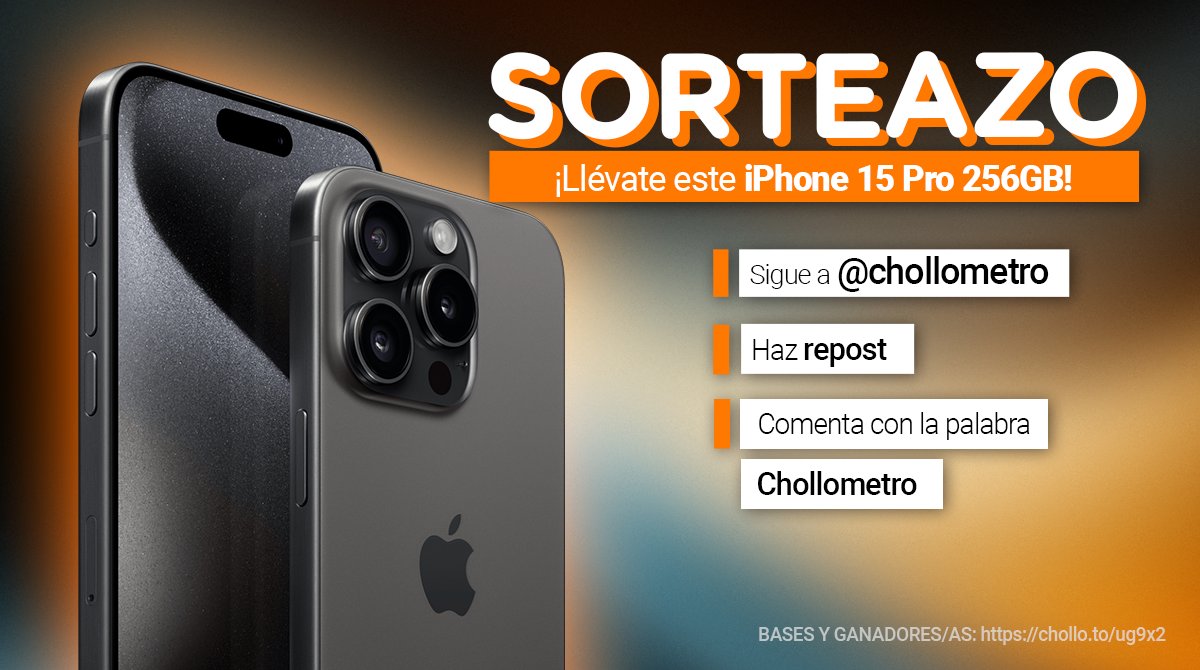 ⭐️SORTEAZO BUENO! ⭐️ Para participar: 🏃 Síguenos 🔁 Haz repost ✍️Comenta con la palabra Chollometro Vamos! Llévate un iphone top por la cara!