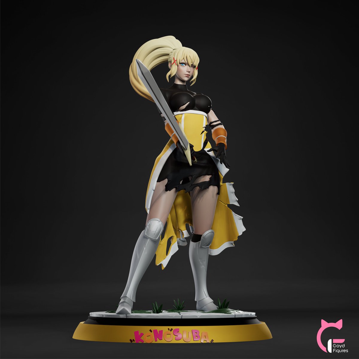 GoydFigures's tweet photo. Meet the brave yet clumsy knight Darkness from Konosuba and join her in this wacky journey!! 🌑⚔️ (Available until January 31st) 

https://t.co/6fvIBf9Asu 

Thanks for your support!📷

#Darkness #Konosuba #anime #manga #Goydfigures #3Dprint #3dmodeling #STL https://t.co/oLTX6FvFXH