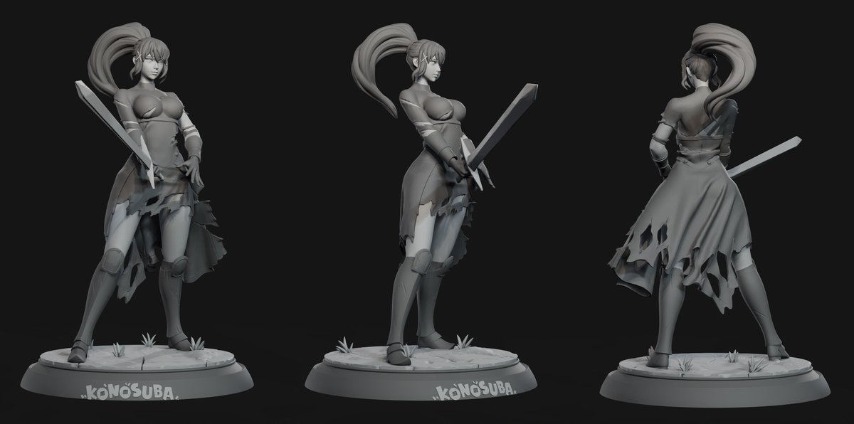 GoydFigures's tweet photo. Meet the brave yet clumsy knight Darkness from Konosuba and join her in this wacky journey!! 🌑⚔️ (Available until January 31st) 

https://t.co/6fvIBf9Asu 

Thanks for your support!📷

#Darkness #Konosuba #anime #manga #Goydfigures #3Dprint #3dmodeling #STL https://t.co/oLTX6FvFXH