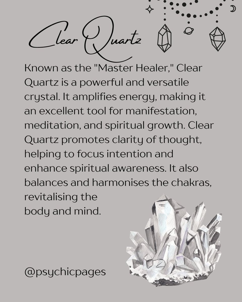 Amplify your energy with clear quartz 🪽

#crystal #clearquartz #crystalhealing #energy