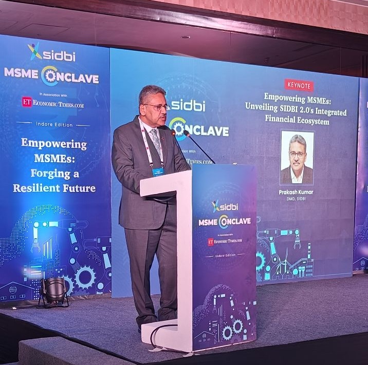 If #India has to achieve $5 trillion economy dream, #MSME as a sector has to deliver big, says Prakash Kumar DMD, SIDBI presenting the opening keynote at SIDBI ET MSME Conclave in Indore. 

<a href="/sidbiofficial/">Small Industries Development Bank of India</a> #SIDBI_Indore