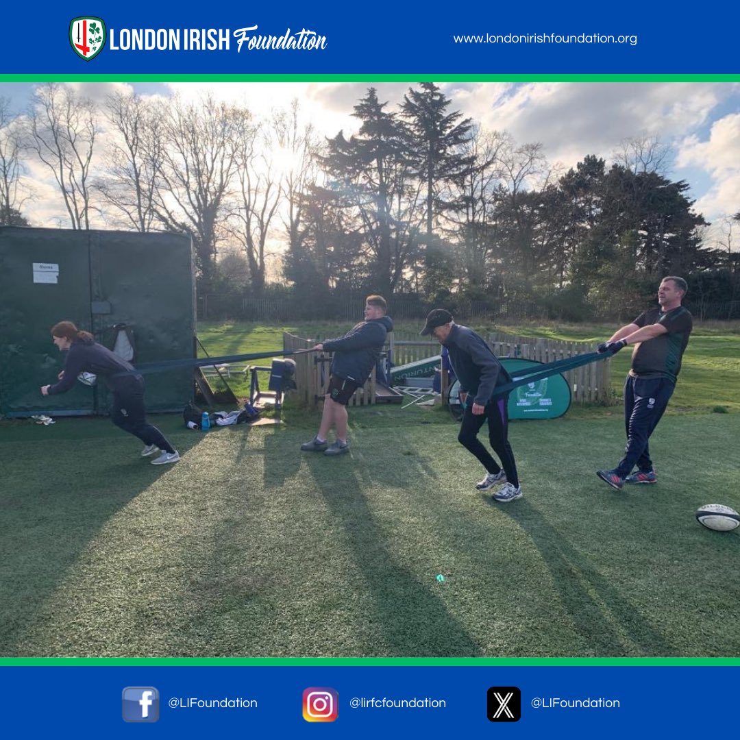 LIFoundation's tweet photo. A brilliant Beat The Street session this morning !

Our coaches Rhys and James put the group through a gruelling workout and the team absolutely smashed it 🔥💪🏼

#beatthestreet #rfu #londonirishfoundation #rugby #exercise #motivation #bekind #mentalhealthawareness #homes #effort https://t.co/q9GViUyPPl