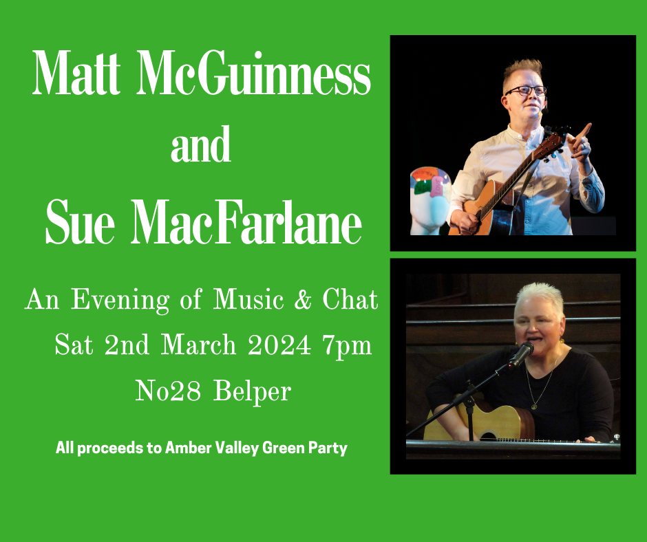 Join Sue Mac and myself for a joyous evening at Number 28 Belper on Sat 2nd March, its gonna be ace x

#SueMacFarlane <a href="/ambervgreens/">Amber Valley Greens</a> #number28belper

eventbrite.com/e/music-and-ch…