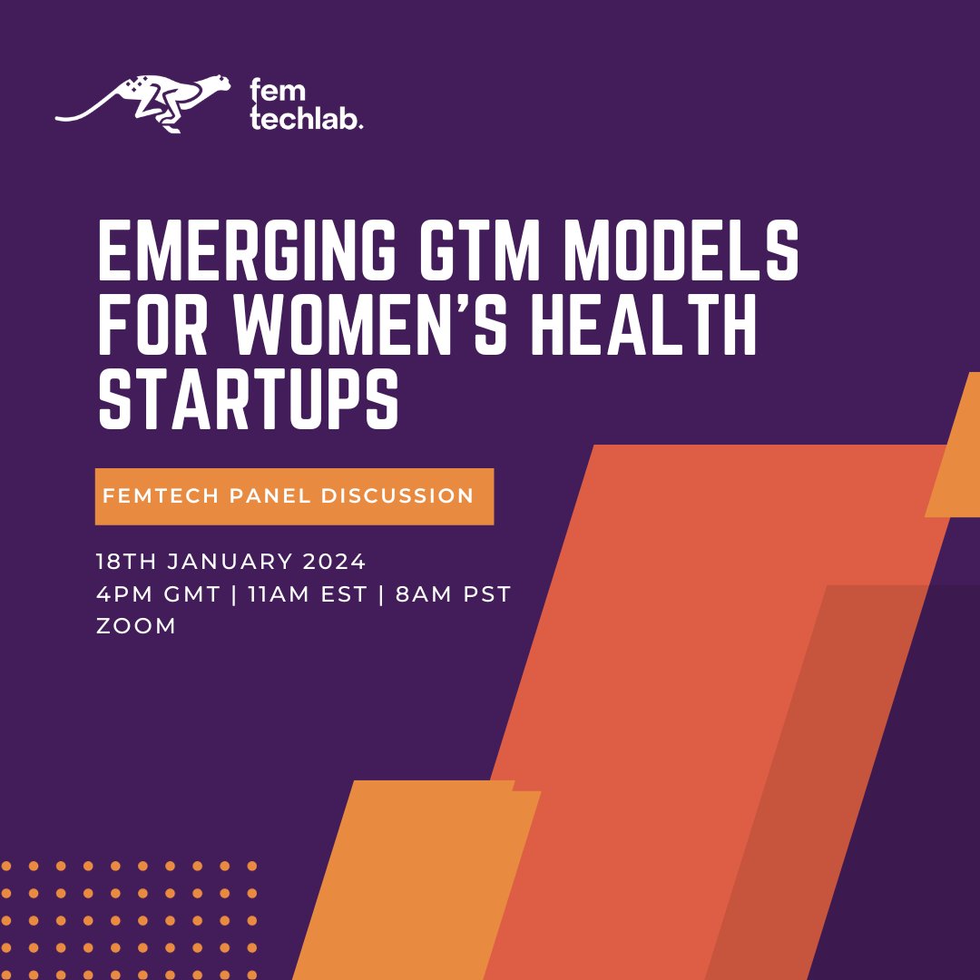 FemtechLab's tweet image. The #Women’sHealth and #FemTech sector is maturing 🤩 and the competition is getting more fierce. How confident does your go-to-market strategy feel?
Find out what works, what’s new, and how to launch your FemTech startup right this year. Register now!
ow.ly/8XwC50Qp6wS