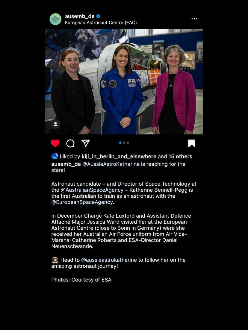 JessPixWard's tweet photo. One of the many cool things I get to do in this job is to go to places like the European Space Agency and meet super cool people like Astro Kate! https://t.co/LHa9EhTDoe
