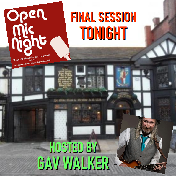 BoothsMusic's tweet photo. Tonight marks the end of an era for the town centre music scene, as  Gavin Walker hosts his last ever open mic at the Man and Scythe. #openmic #livemusic #musicscene #boltonmusicscene #bolton #music #Churchgate #manandscythe @ManandScythe @GavinWalker2 https://t.co/qd5WYz8HEV