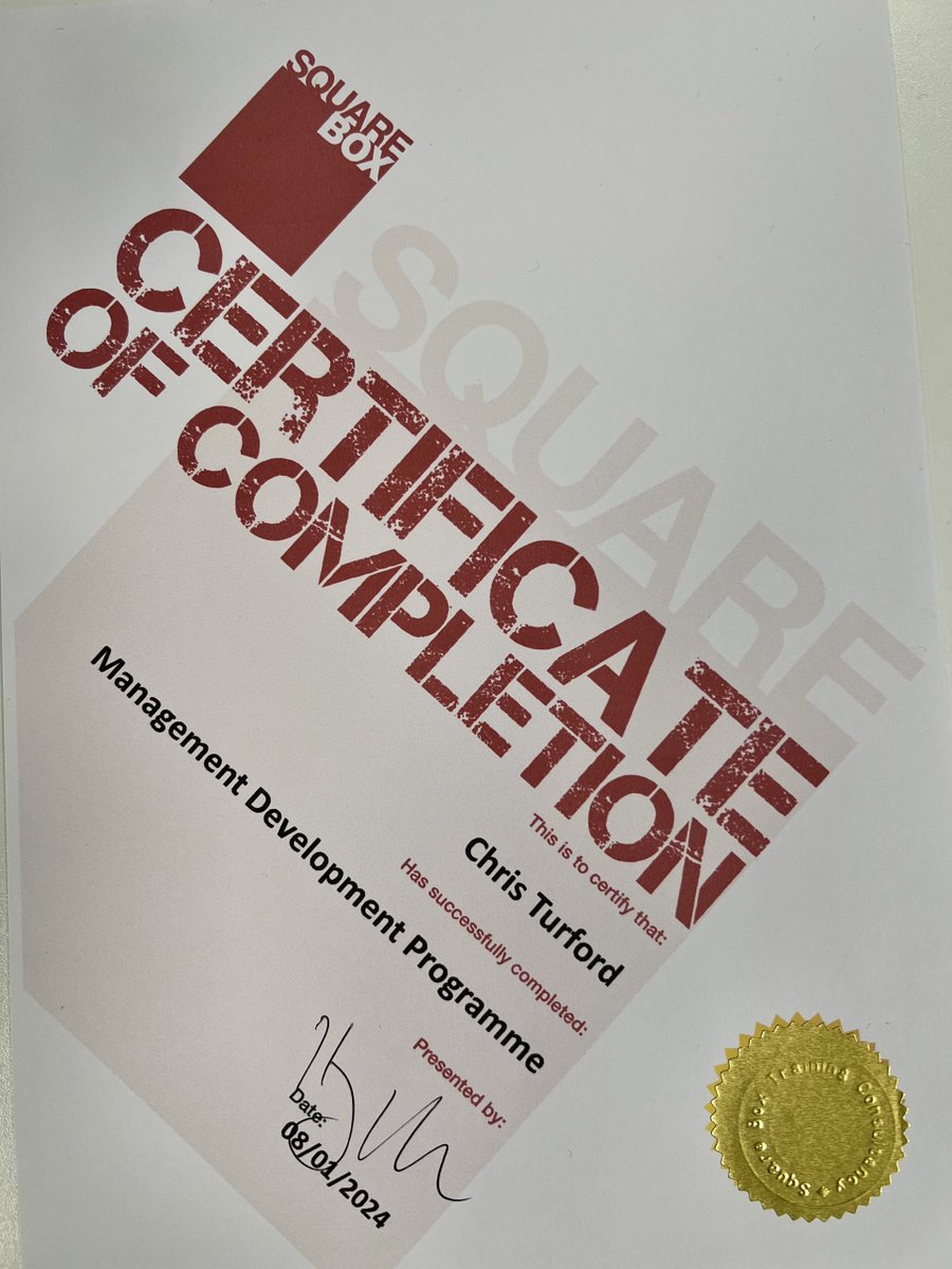 Chris_Tee7's tweet image. ✅ @SquareBoxUK - Management Development Programme... completed it, mate!

I&apos;ve thoroughly enjoyed every element of the management development program and couldn&apos;t recommend Harry Harpur and #SquareBox to all my connections, more! If you&apos;re looking to develop yourself, your…