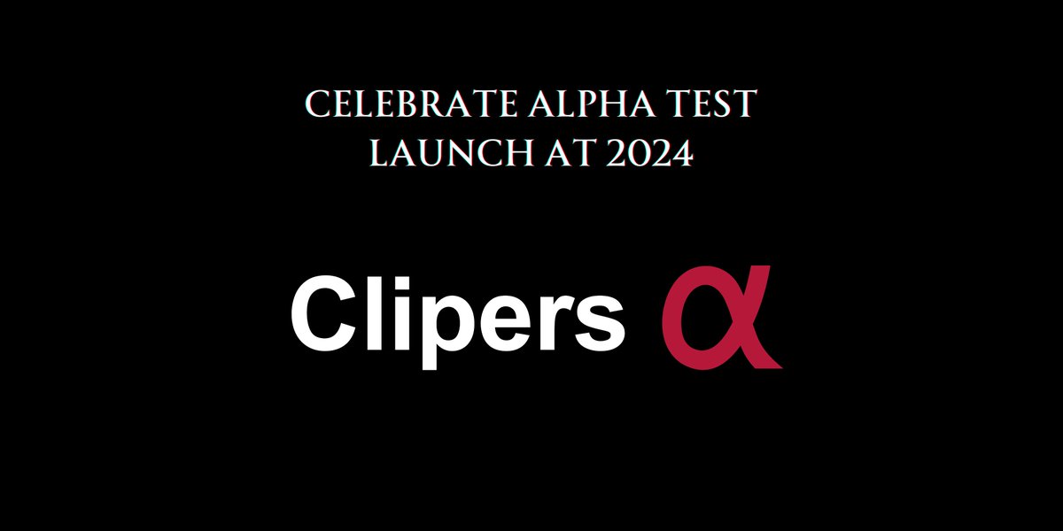 🚨 Alpha test 2024 is coming ‼️

📢Call back Cliperian!

📰 Spread the word to win 24 ADA

Rules:
☑️Like &amp; Repost <a href="/clipersofficial/">CLIPERS</a>
☑️Tag 3 friends 

⏳ 72 hours

#CNFTCommunity  #CNFT #Giveaways #Cardano  #Giveaway #ADA