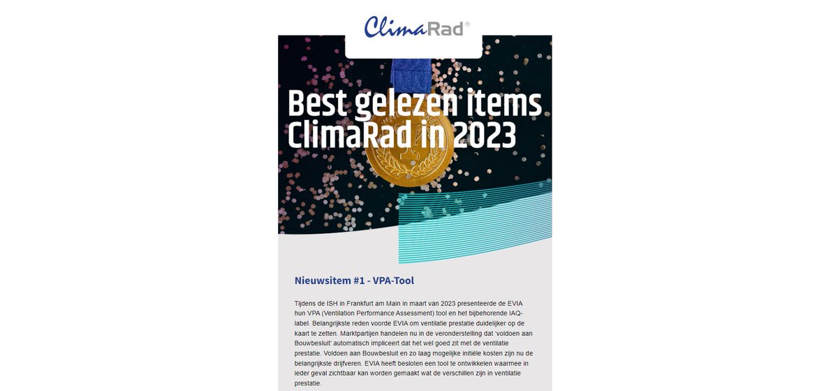 ClimaRad's tweet image. 𝗡𝗜𝗘𝗨𝗪𝗦𝗕𝗥𝗜𝗘𝗙– Lees nu de top 5 meest interessante ClimaRad items van het afgelopen jaar!
𝗟𝗲𝗲𝘀 𝗵𝗶𝗲𝗿 𝗱𝗲 𝗯𝗲𝘀𝘁 𝗴𝗲𝗹𝗲𝘇𝗲𝗻 𝗶𝘁𝗲𝗺𝘀 𝟮𝟬𝟮𝟯: mailchi.mp/51de5bc24114/n…
Meld u aan voor onze nieuwsbrief: climarad.nl/nieuwsbrief