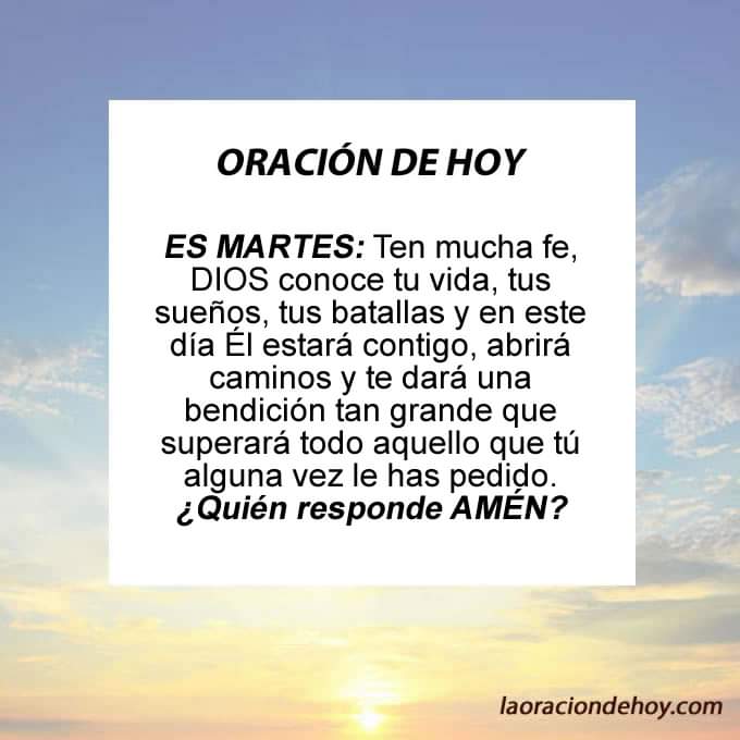 laoraciondehoy's tweet photo. Oración para hoy martes https://t.co/q70reOKpKQ