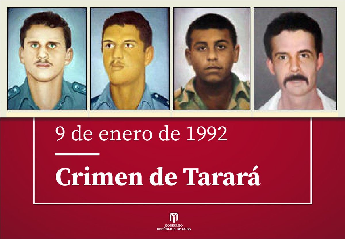MMarreroCruz's tweet photo. Con profundo dolor recordamos el trágico suceso ocurrido el 9 de enero de 1992, donde fue cegada la vida de cuatro combatientes del MININT al tratar de impedir una salida ilegal por Tarará, protegiendo las costas cubanas.
#TenemosMemoria https://t.co/9IsUBKCM5Z