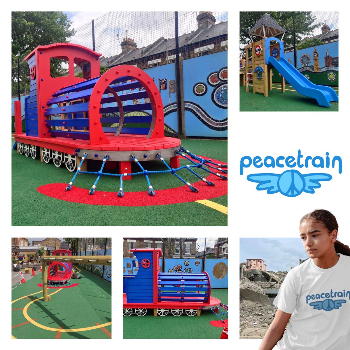 Happy to announce the Peace Train playground has arrived in Shaftesbury Park Primary School in South London! Praying for the day that the Peace Train arrives in Gaza.

@ShaftesburyPk #Peace #Hope #Palestine #Gaza #Peacetrain