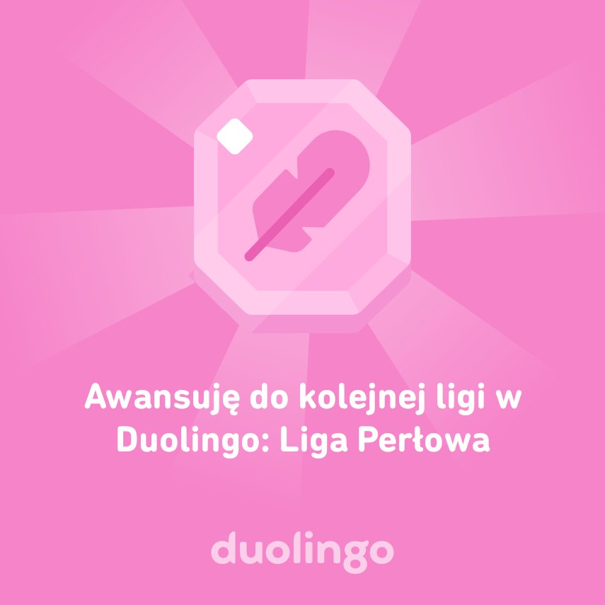 tom_ash86's tweet photo. Awansuję do kolejnej ligi w Duolingo: Liga Perłowa https://t.co/qKocuWsdTf