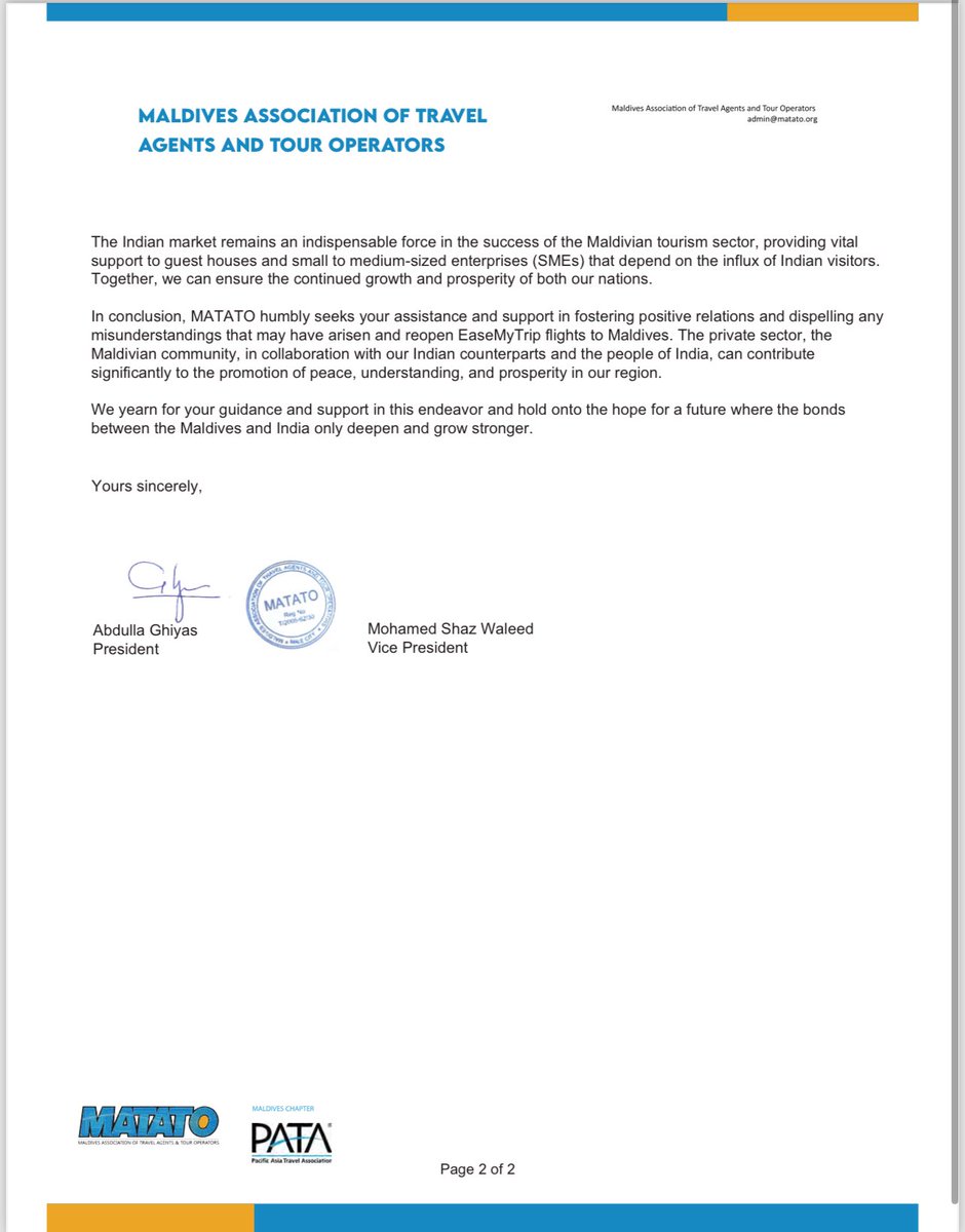 GuruMaurya15's tweet photo. Here is something come to CEO of #easymytrip @nishantpitti from Maldives tourism and travel association.
#supportnation
#ExploreIndianIslands
#BoycottMaldives https://t.co/36P5krxJRC