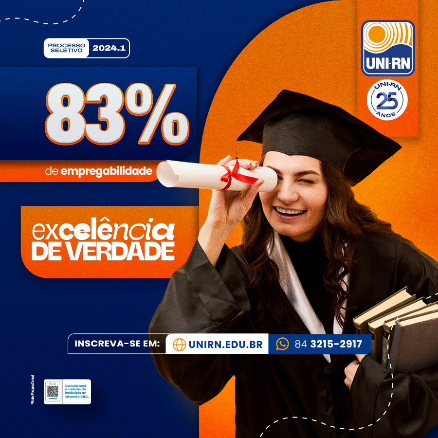 unirn's tweet photo. O UNI-RN oferece ensino de qualidade, por meio de uma infraestrutura completa e um campus integrado à natureza. O UNI-RN tem taxa de 83% de empregabilidade no mercado de trabalho*. Isso é ter excelência de verdade! 

*Pesquisa Consult https://t.co/IMGGetHSw4