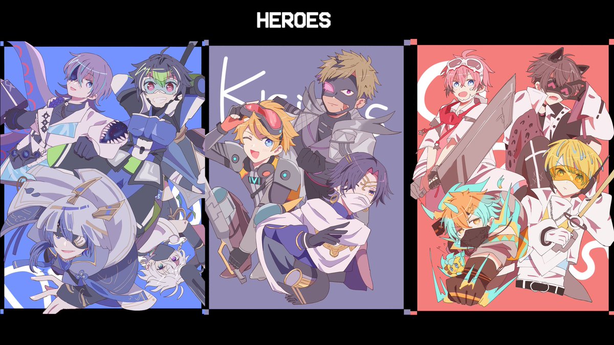 syaru180's tweet photo. とりあえず11人描いたから
まとめた https://t.co/soQZO1g4ra