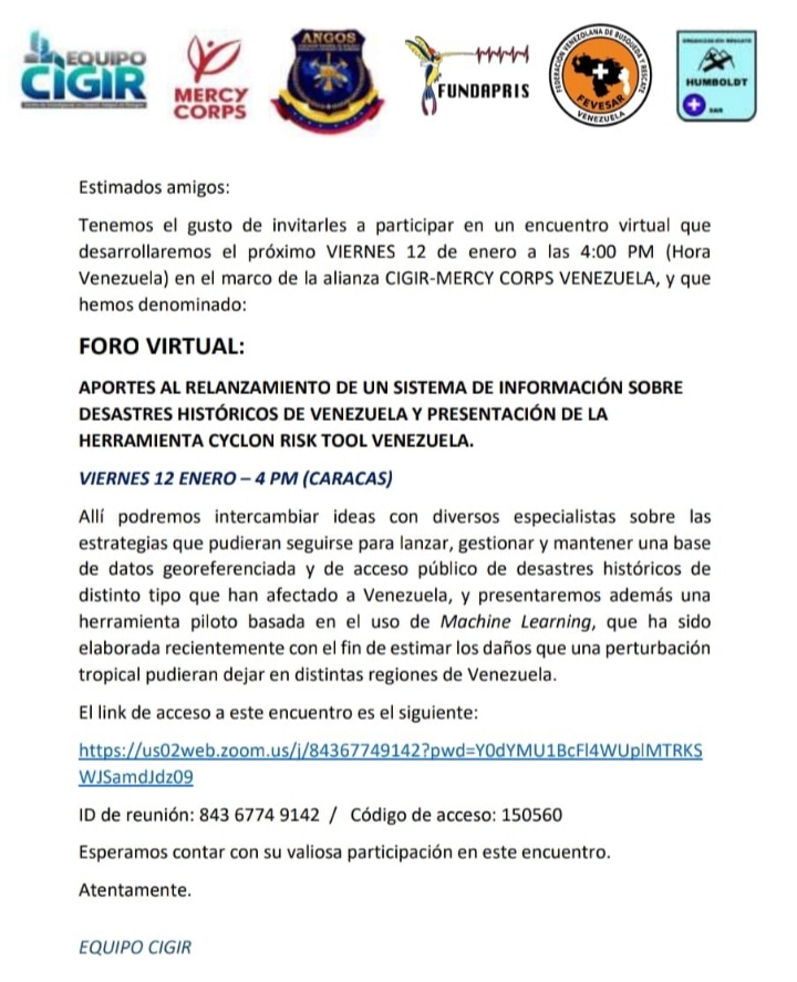 Viernes 12 a las 4 p.m. hora Caracas.

Link de ingreso.

us02web.zoom.us/j/84367749142?…