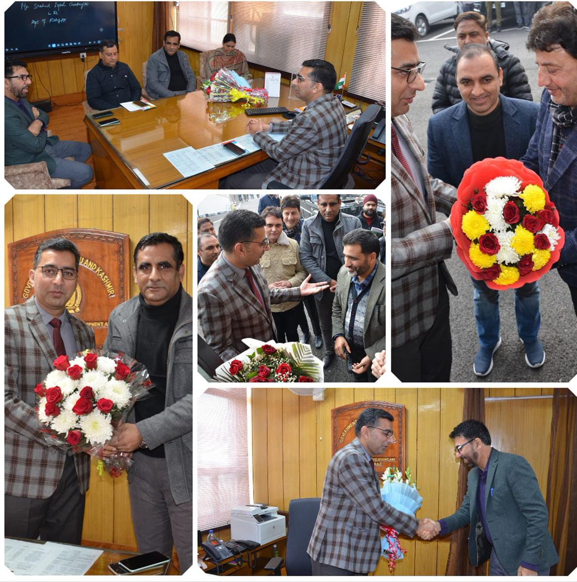 <a href="/listenshahid/">Shahid Choudhary</a> join as Com Secretary JKRDD - it was after 2 &amp; 1/2 year the proposal came to live - Hopefully under his guidance &amp; ability, RDD department will achieve new heights. Issue of enhancement of salaries of MGNREGA staff &amp; DPCs VLW will remain top issues <a href="/OfficeOfLGJandK/">Office of LG J&K</a>