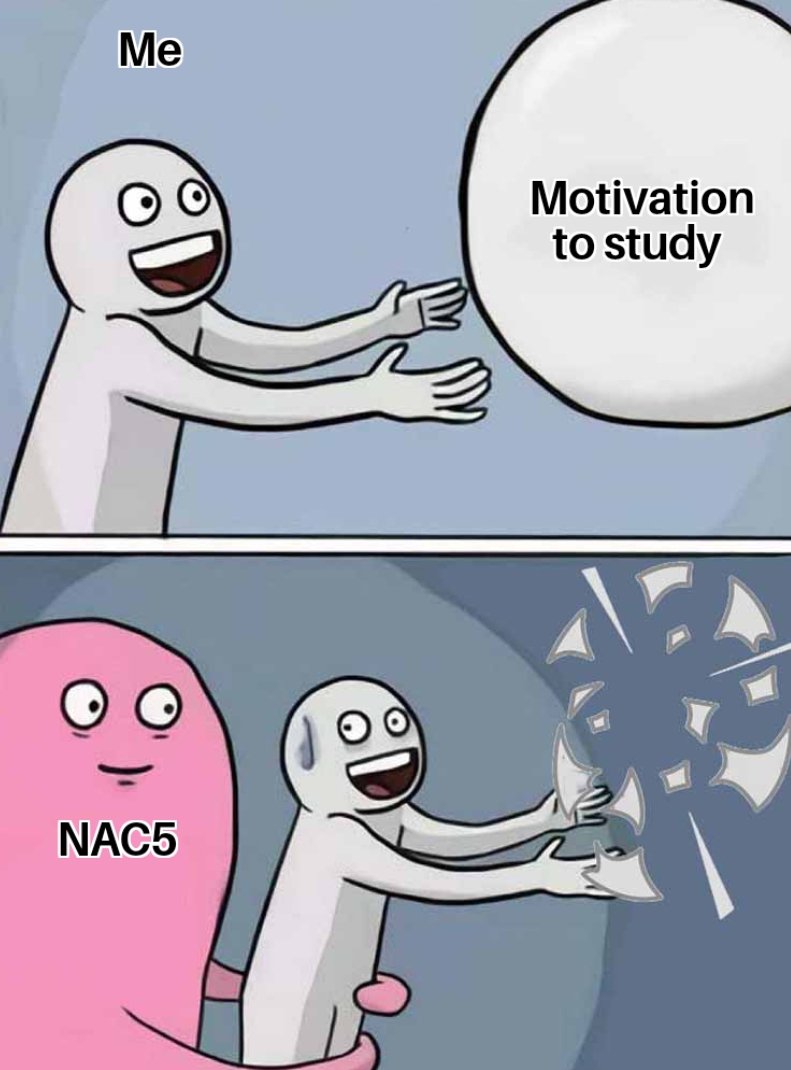 down_him's tweet image. The struggle is real #nac5