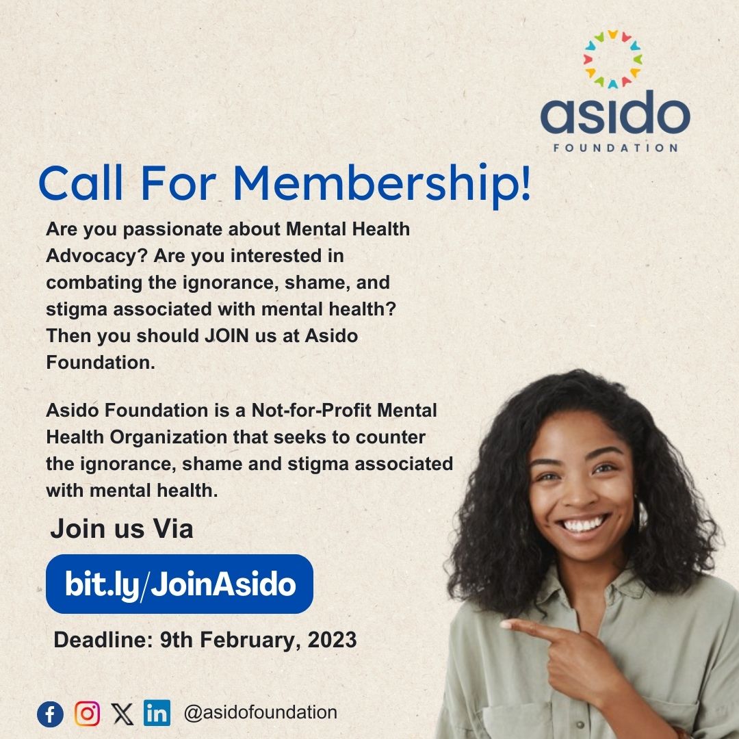 asidofoundation's tweet photo. 𝗖𝗮𝗹𝗹 𝗳𝗼𝗿 𝗠𝗲𝗺𝗯𝗲𝗿𝘀𝗵𝗶𝗽 𝗮𝘁 𝗔𝘀𝗶𝗱𝗼 𝗙𝗼𝘂𝗻𝗱𝗮𝘁𝗶𝗼𝗻!

🎯 Ready to be a catalyst for positive change? Join our vibrant mental health community and be part of a movement that's transforming lives! https://t.co/Kh6tgFH42y