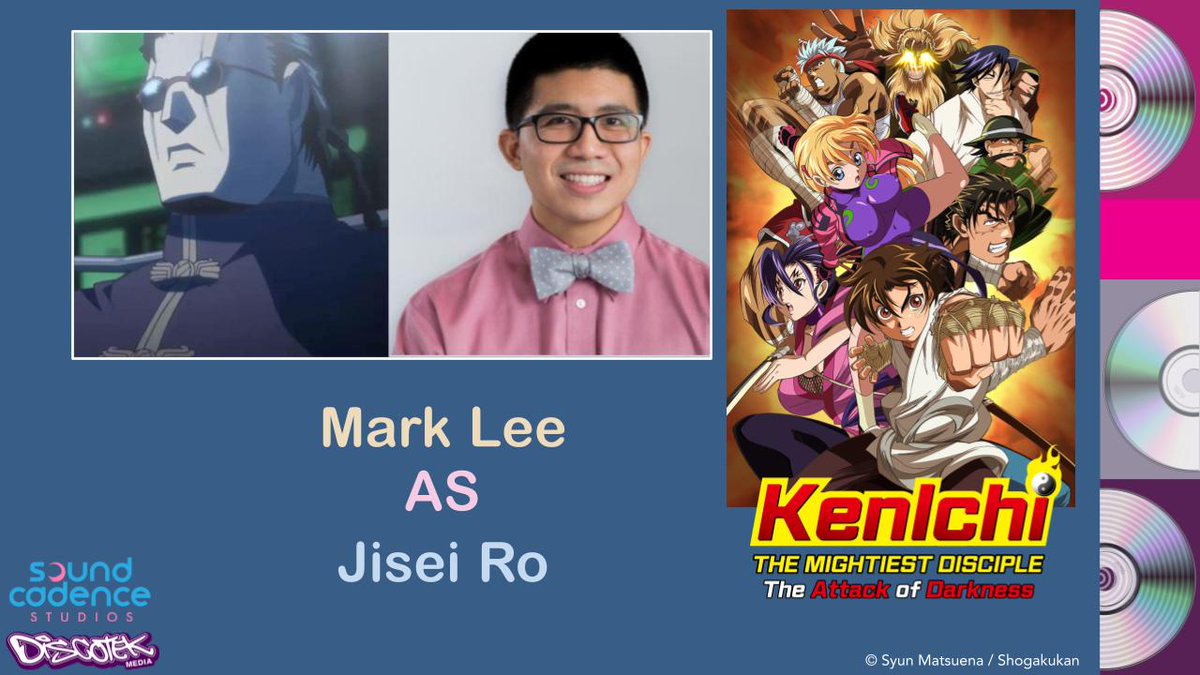 Mark_is_Lee's tweet photo. First anime announcement! I'm the voice of Jisei Ro in Kenichi The Mightiest Disciple The Attack of Darkness OVA! Big thanks to @MarissaLenti for the awesome direction and @SoundCadence for bringing me onboard! https://t.co/rLZxjcCVzD