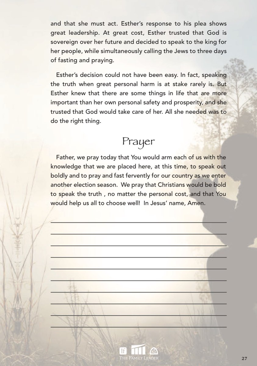 Father, please arm us with the knowledge that we are placed here, in this time, to speak boldly and pray fervently for our nation. Help Christians to be bold in speaking the truth, like Esther, no matter the personal cost. Thank you. #iowacaucus #choosewell