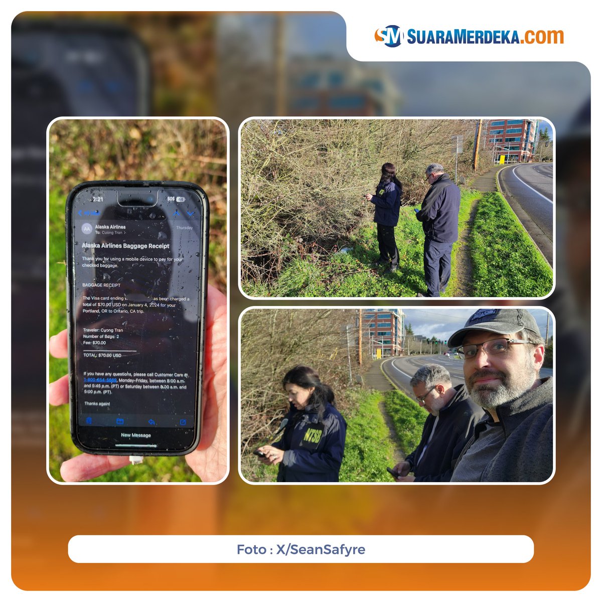 suaramerdeka's tweet photo. Seorang pria bernama Seanathan Bates menemukan iPhone yang terjatuh dari pesawat Alaska Airlines.
https://t.co/NH2UzCuaJD
#suaramerdeka #suaramerdekacom #promedia #iphone #alaskaairlines #pesawatjatuh #temuan #handphone https://t.co/OuLX9JmqiB