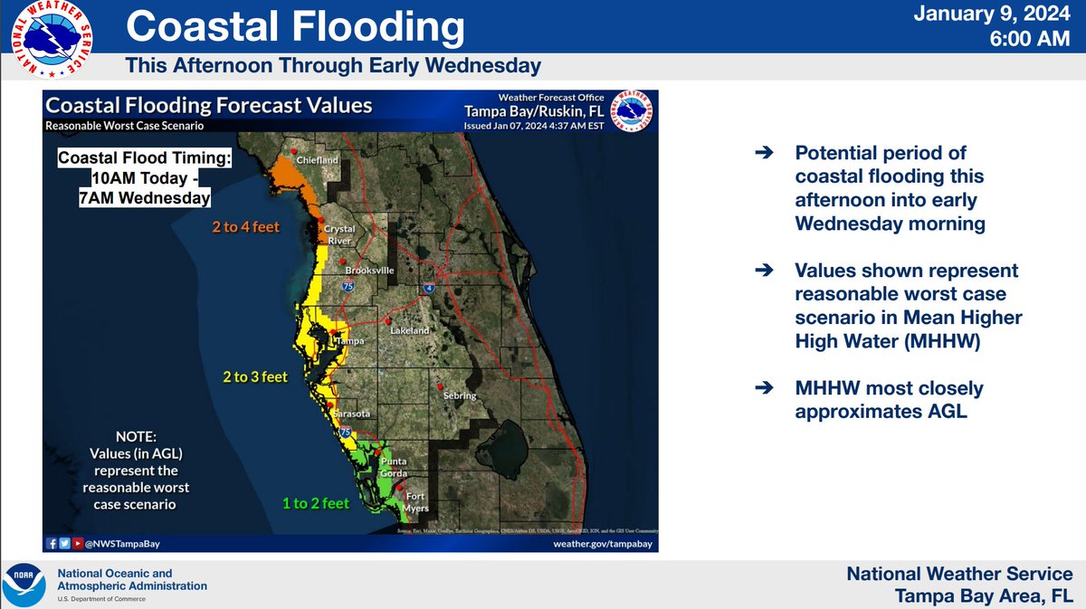 NWSTampaBay's tweet photo. ⚠️Weather Impacts ⚠️
A potent storm system will sweep across West Central Florida Today. 
Here is a summary of some of the expected hazards and timing of the storms👇
#flwx #Weatheready https://t.co/WfHcQnGzSj