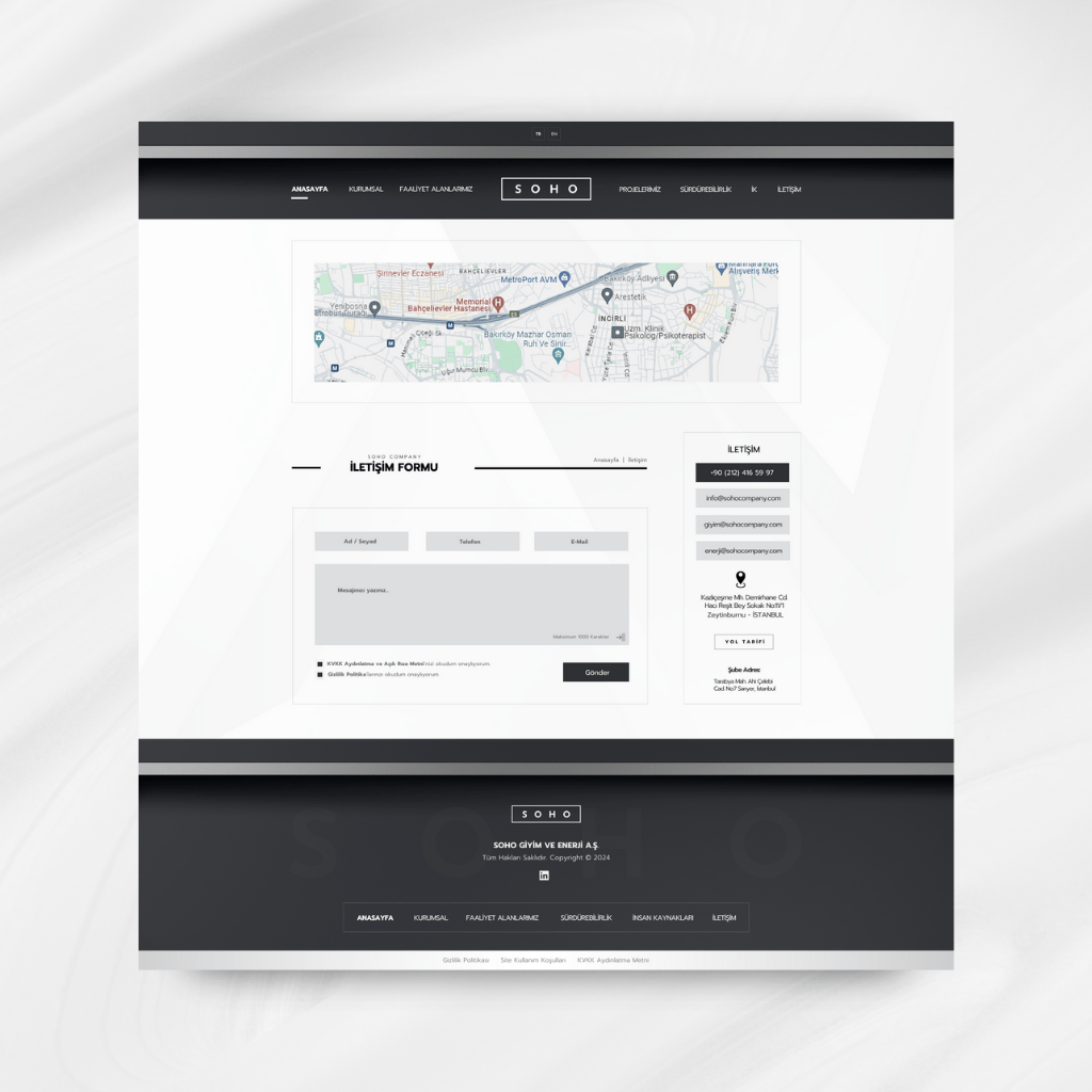 𝐒𝐎𝐇𝐎 𝐂𝐨𝐦𝐩𝐚𝐧𝐲   
► sohocompany.com.tr      

Modern, yeni nesil web tasarım projesi tamamlanmıştır.  #WebTasarım #birNC #WebDesign #Ui #Ux #UiDesign #UxDesign #Site #Web #Company #GraphicDesign #WebsiteDesign #SohoCompany #ErkekGiyim #Enerji
