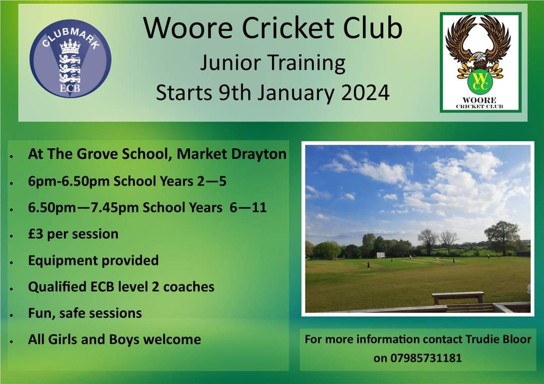 Starting tonight at The Grove School, Market Drayton.  New players always welcome. Any questions please don't hesitate to get in touch