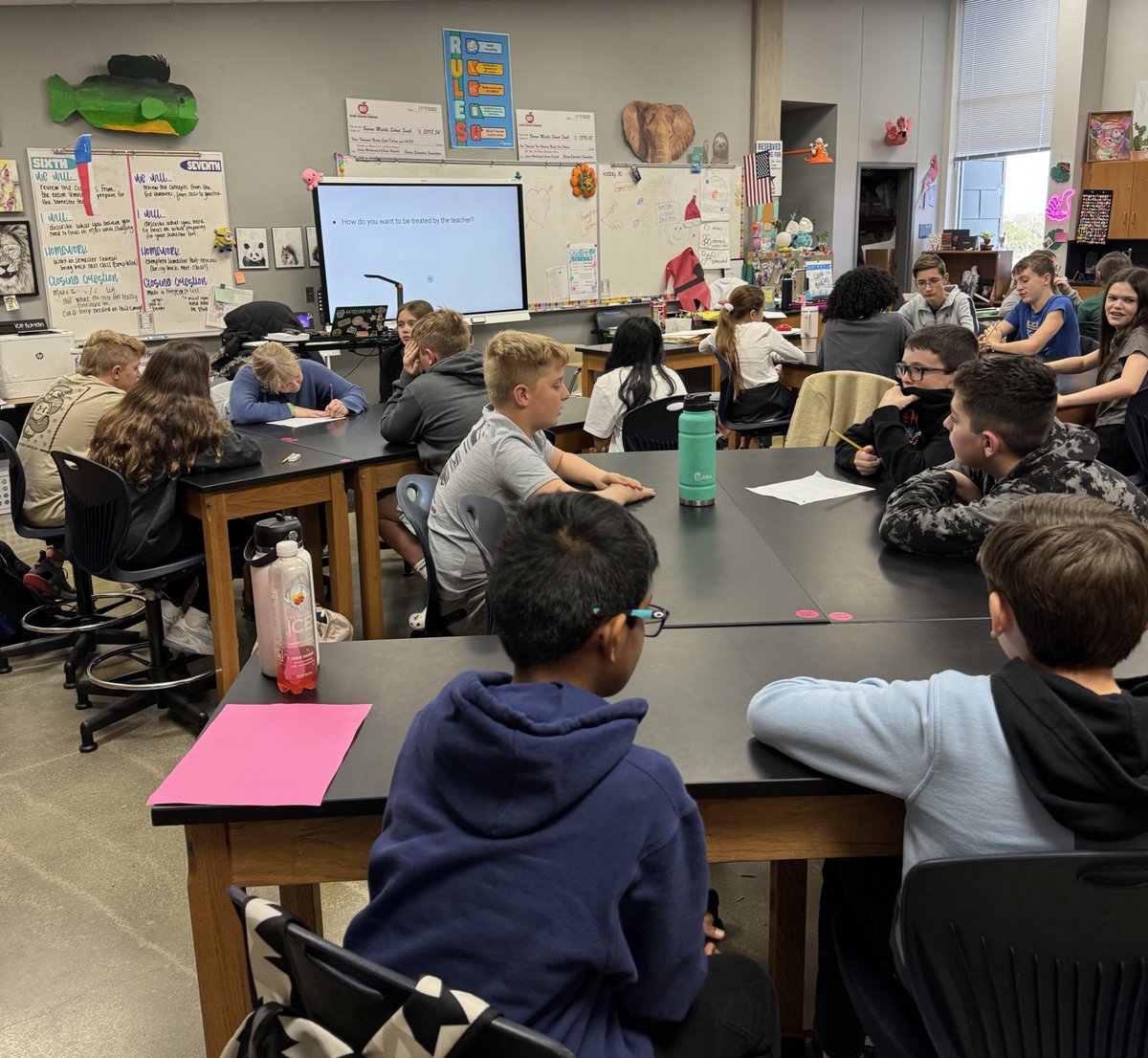 Starting off the ‘23-‘24 <a href="/bmssUIL/">BMSS UIL A+ Academics</a> season right with building a social contract as an advisory group. These kids have awesome insight. It’s going to be an phenomenal season! This social contract was completely kid created including their paper copy for the wall. <a href="/BoerneMSSouth/">Boerne Middle School South</a>