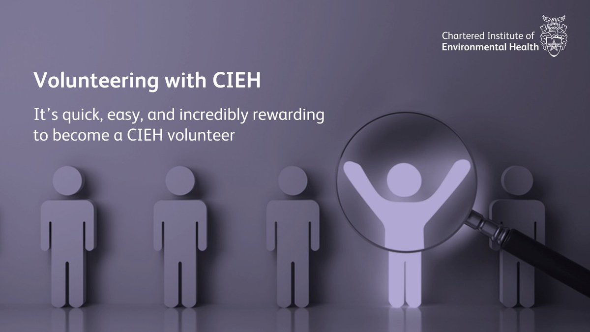 The_CIEH's tweet photo. We believe in the power of our professional community to make a real impact on environmental and public health. Volunteer with us and help to deliver this vision: https://t.co/5jLCBpfsHW

#CIEH #Volunteering #EnvironmentalHealth https://t.co/93f7iGvljP