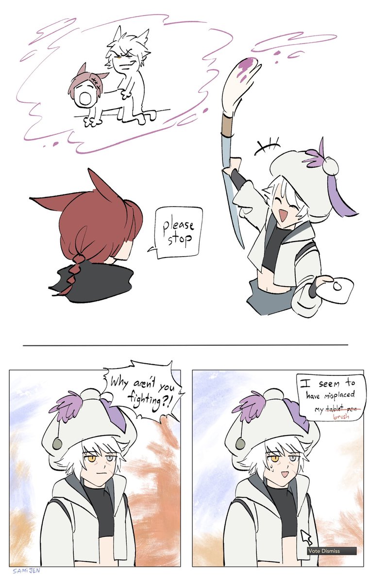 thanks to pictomancer, i can now project my weird artist mentality onto my wol #ffxivart 
