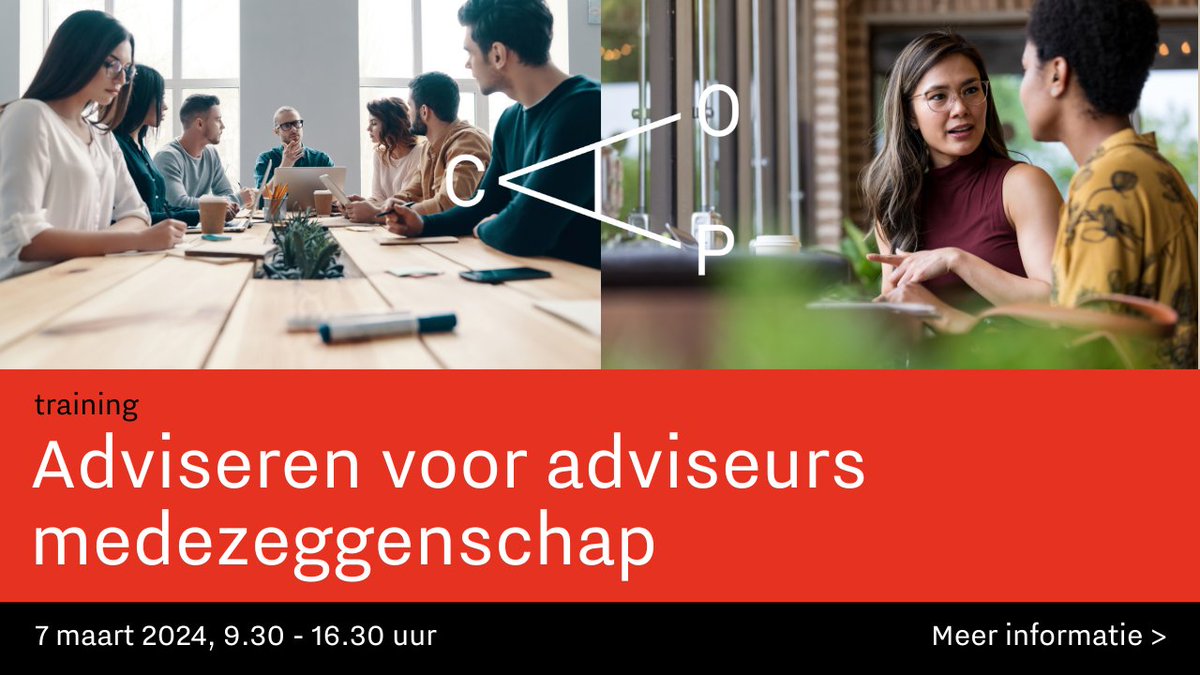 Ontwikkel je adviesvaardigheden voor de medezeggenschap! Tijdens de training 'Adviseren voor adviseurs medezeggenschap' leer je strategisch adviseren vanuit jouw rol in de medezeggenschap. Meld je aan voor de aankomende training op donderdag 7 maart 2024: hubs.la/Q02fNyxp0