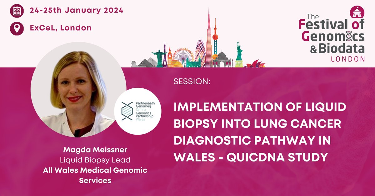 We’re delighted to share that we’ll be joined by Magda Meissner (@MM_Oncologist, Liquid Biopsy Lead, @MedGenWales) at #FOG2024, where she’ll be discussing the implementation of liquid biopsy into the cancer diagnostic pathway in Wales. Register now: hubs.la/Q02fBjcg0