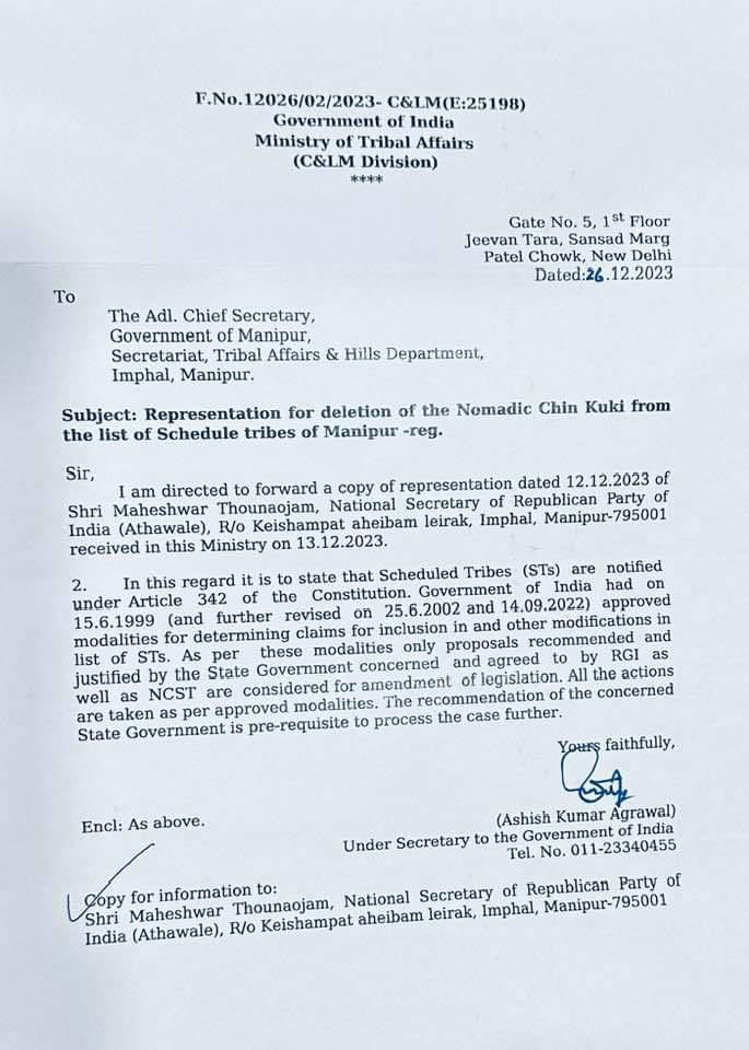 KimmiKhs's tweet photo. The letter to the Ministry reveals @Maheshwarthouna distorted priorities. Instead of contributing to a peaceful resolution, he opts for actions that fuel tensions &amp; division in Manipur. 
This must be stopped assertively‼️
#MaheshwarThounaojamXposed
#MaheshwarThounaojamIsBogus https://t.co/MCQRiL4Ddi