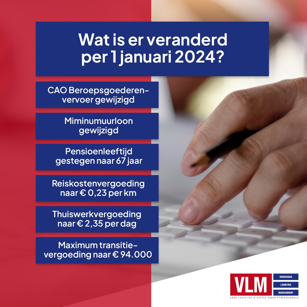 Bij de start van een nieuw jaar treden er nieuwe regelgevingen in werking, zo ook op 1 januari 2024. Onze partner TLN heeft de belangrijkste veranderingen op een rijtje gezet. 💡

Meer weten? Lees het hele artikel op tln.nl/nieuws/wat-ver….