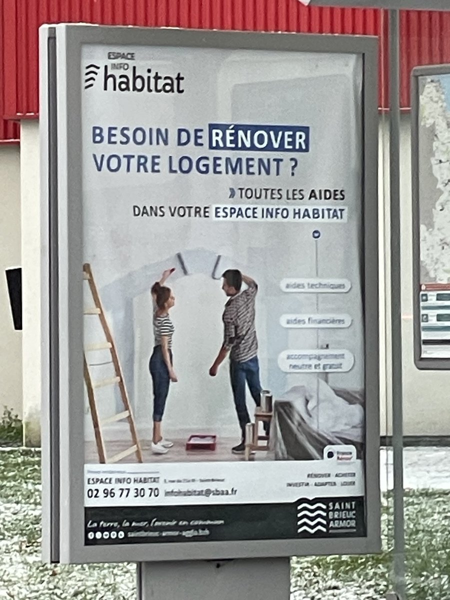 Campagne de communication en ce début 2024 de ⁦<a href="/StBrieucAgglo/">StBrieuc Armor Agglo</a>⁩ sur la rénovation et l’adaptation des logements #maprimeadapt #maprimerenov # ANAH #ALEC #espaceinhohabitat #SBAA